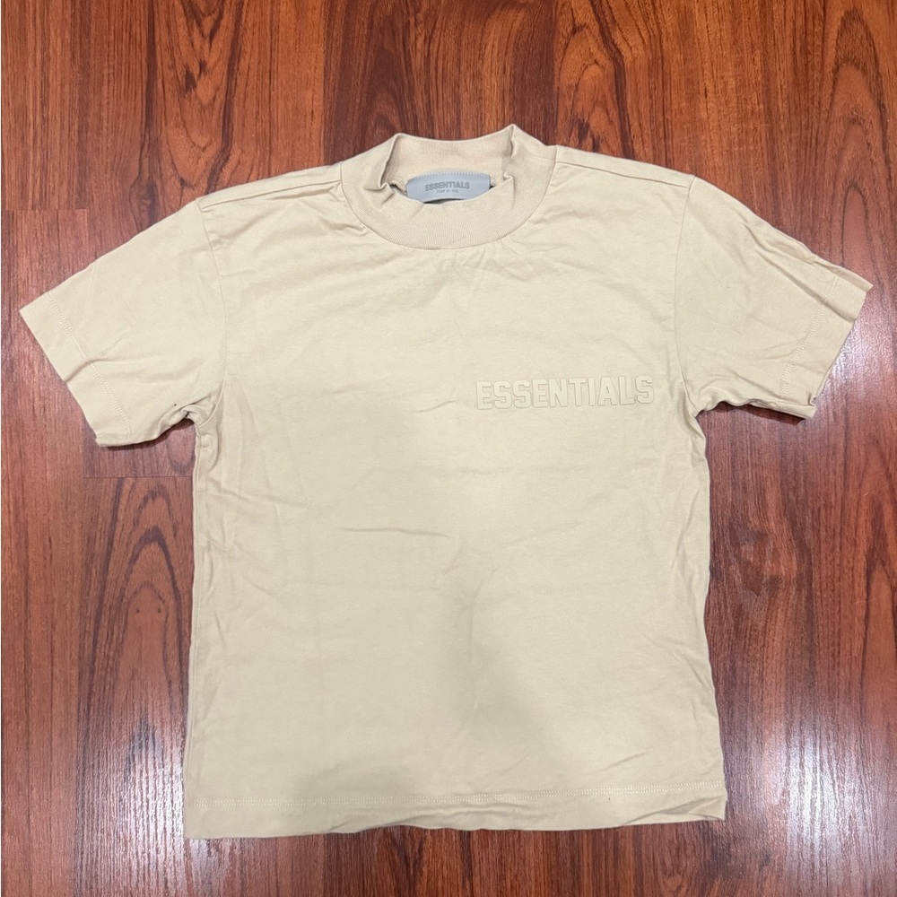 Fear of God Essentials Short Sleeve Tee in Light Beige